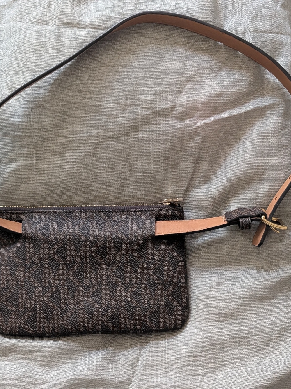 Michael Kors Brown Monogram Waist Bag - Picture 4 of 5